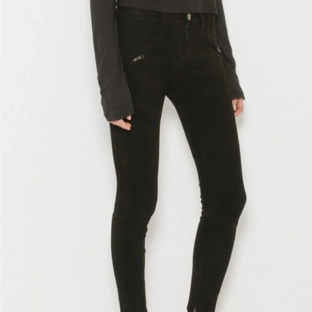 CURRENT/ELLIOTT The Silverlake Zip Suede Skinny Jeans Size 24 LIKE NEW - Picture 2 of 10